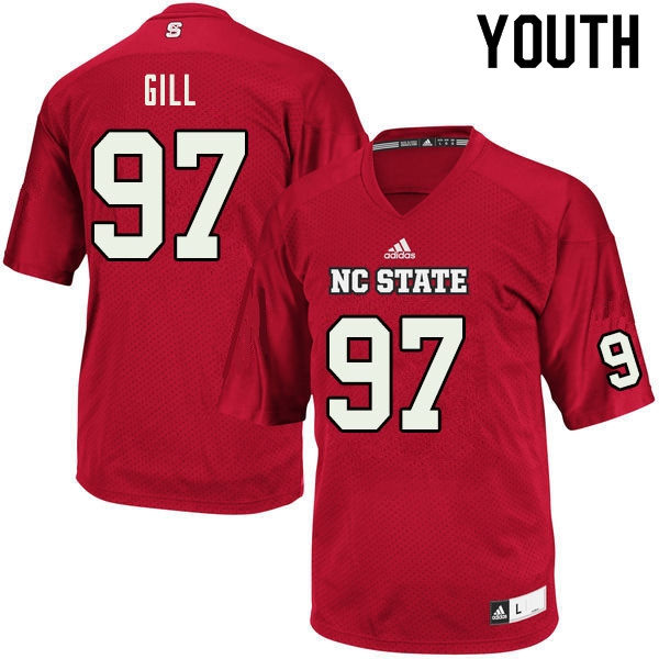 Youth #97 Trenton Gill NC State Wolfpack College Football Jerseys Sale-Red